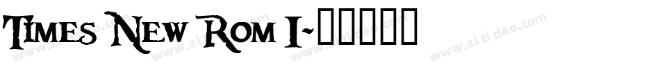 Times New Rom I字体转换